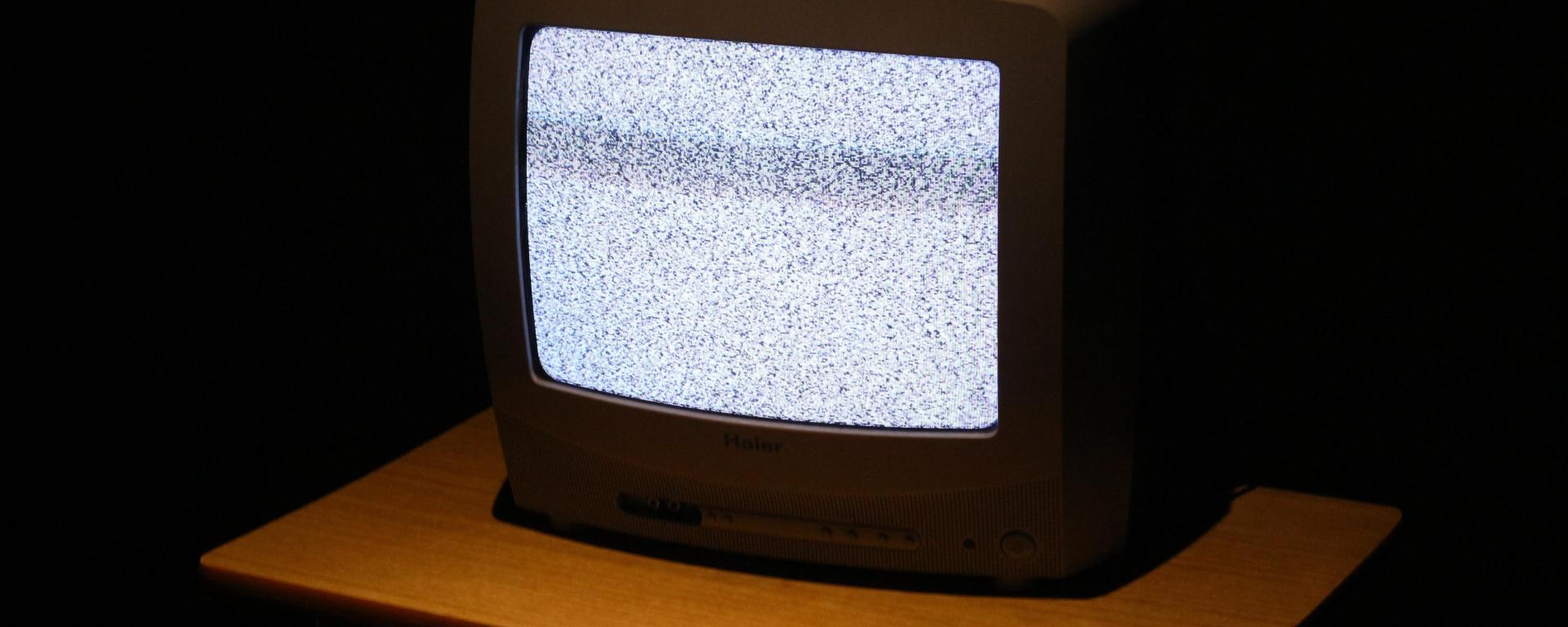 Old television showing scramble